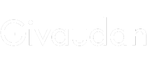 A white version of the Givaudan logo